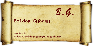 Boldog György névjegykártya