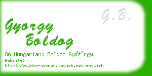 gyorgy boldog business card